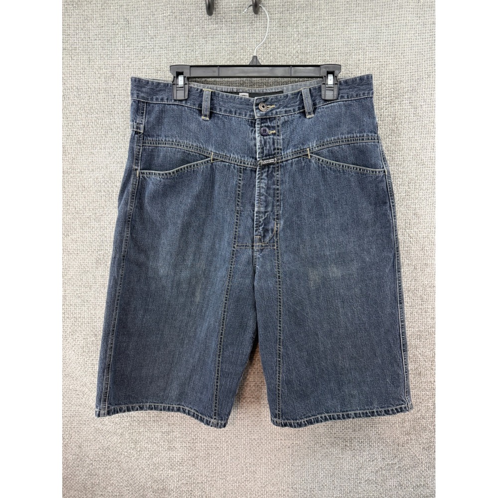 Vintage Marithe Francois Girbaud Denim Short Mens Size  34 Dark Wash Baggy Jort
